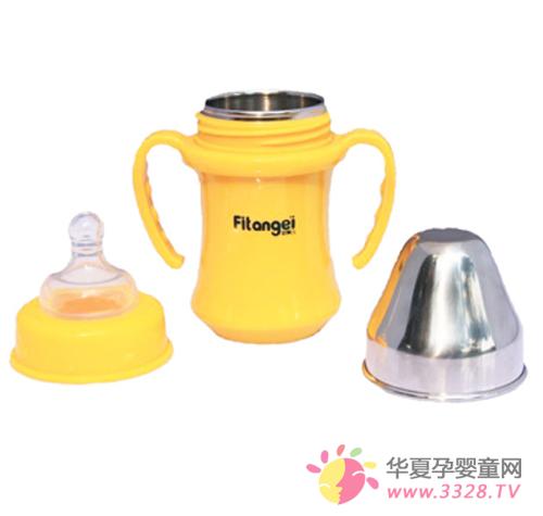安箕儿不锈钢奶瓶黄色拆开不锈钢盖 安箕儿不锈钢奶瓶黄色拆开不锈钢盖