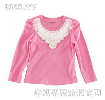 ��������ŮСͯԲ�쳤��T���ۺ�ɫ