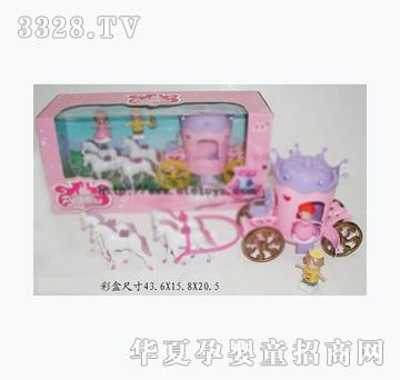 易腾四只小马拖皇冠车配2只公仔