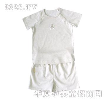 如意宝贝乳牛莫代尔侧开短袖套装