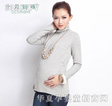 十月妈咪秋装 外出 哺乳衣 正品 竹纤维